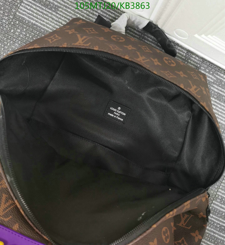 LV Bags-(4A)-Backpack-,Code: KB3863,$: 105USD