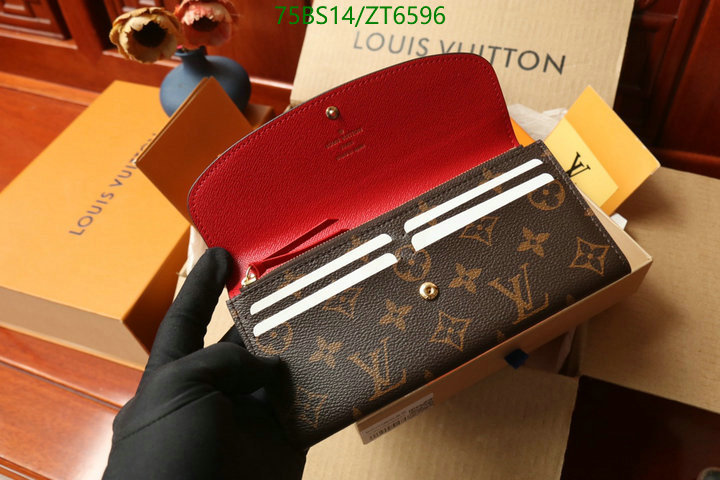 LV Bags-(Mirror)-Wallet-,Code: ZT6596,$: 75USD