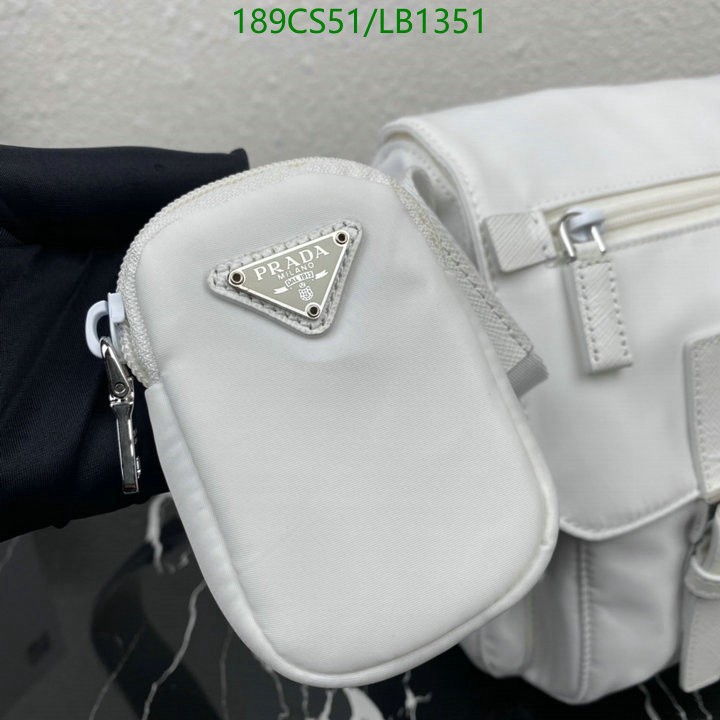 Prada Bag-(Mirror)-Diagonal-,Code: LB1351,$: 189USD