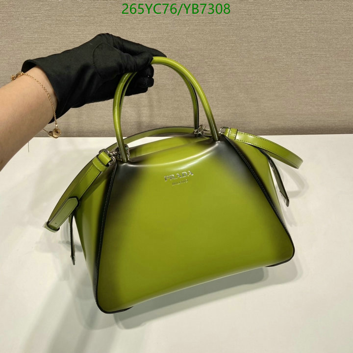 Prada Bag-(Mirror)-Handbag-,Code: YB7308,$: 265USD