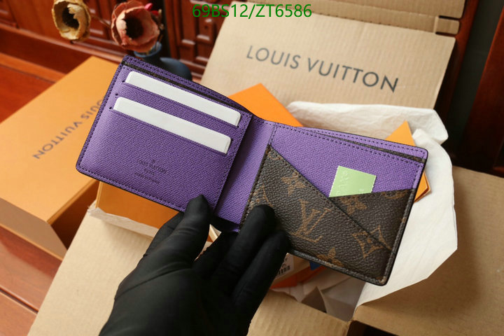 LV Bags-(Mirror)-Wallet-,Code: ZT6586,$: 69USD