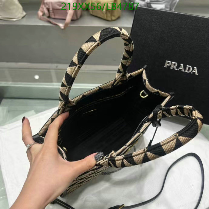 Prada Bag-(Mirror)-Handbag-,Code: LB4787,$: 219USD