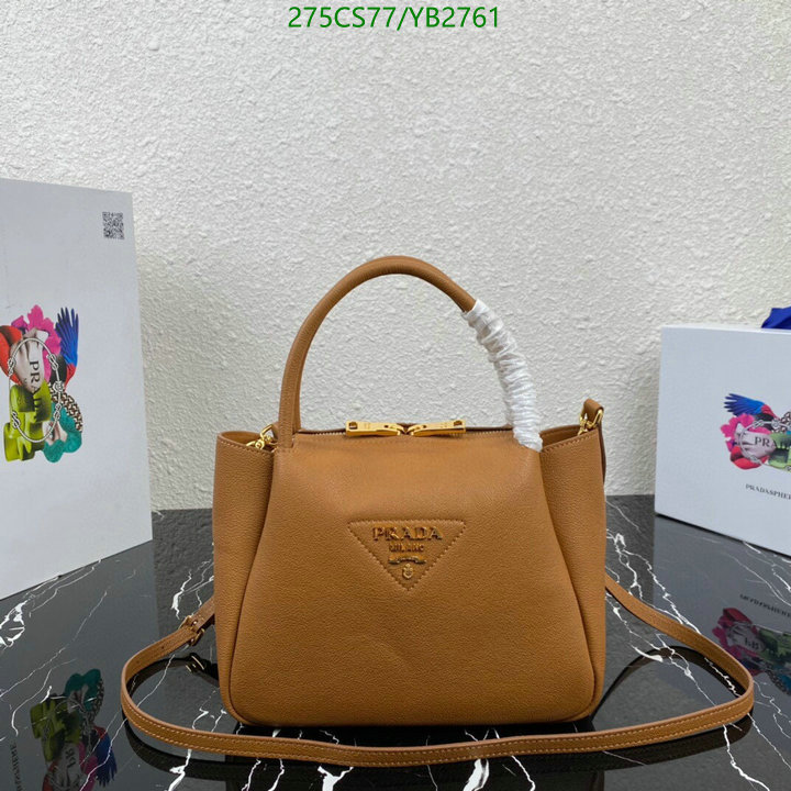 Prada Bag-(Mirror)-Handbag-,Code: YB2761,$: 275USD