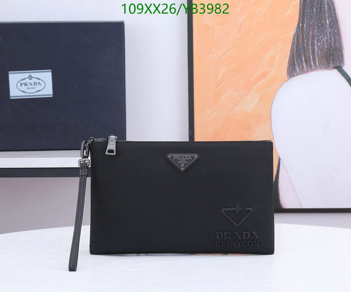 Prada Bag-(Mirror)-Clutch-,Code: YB3982,$: 109USD