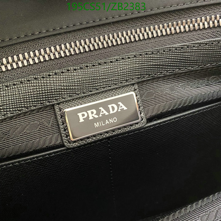 Prada Bag-(Mirror)-Diagonal-,Code: ZB2383,$: 195USD