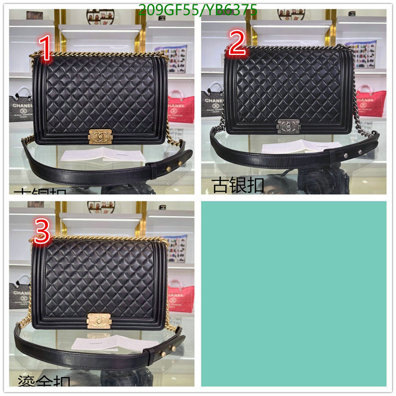 Chanel Bags -(Mirror)-Le Boy,Code: YB6375,$: 209USD