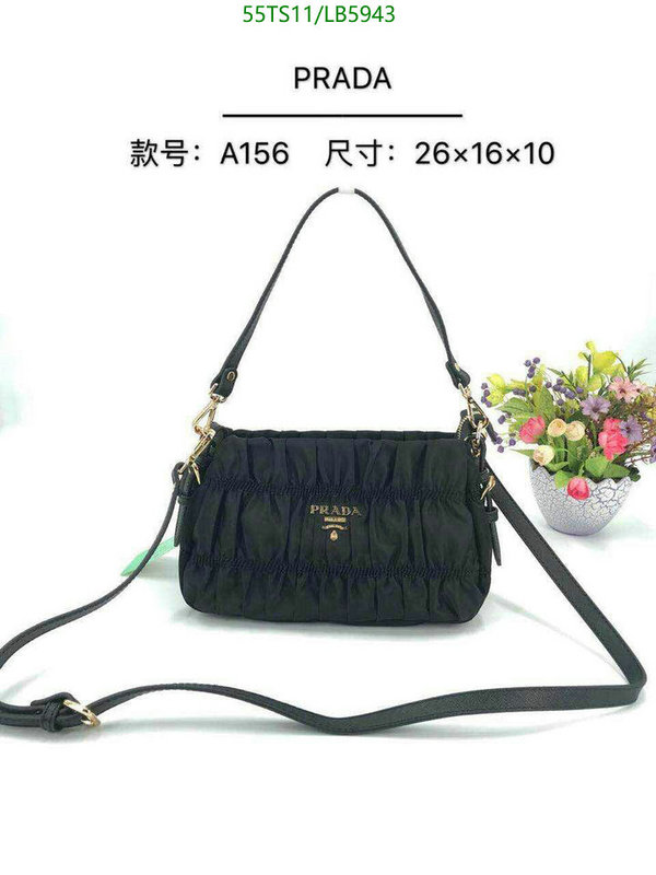 Prada Bag-(4A)-Handbag-,Code: LB5943,$: 55USD
