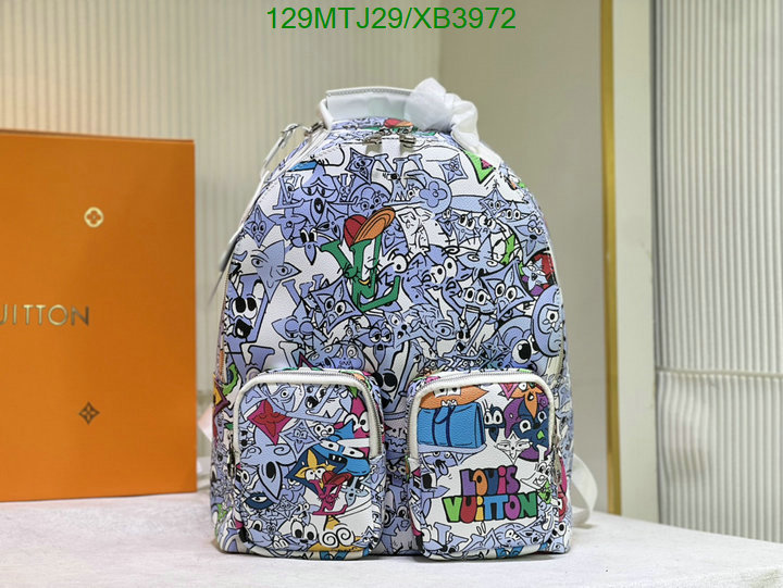 LV Bags-(4A)-Backpack-,Code: XB3972,$: 129USD