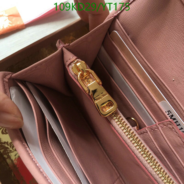 Miu Miu Bag-(Mirror)-Wallet-,Code: YT175,$: 109USD