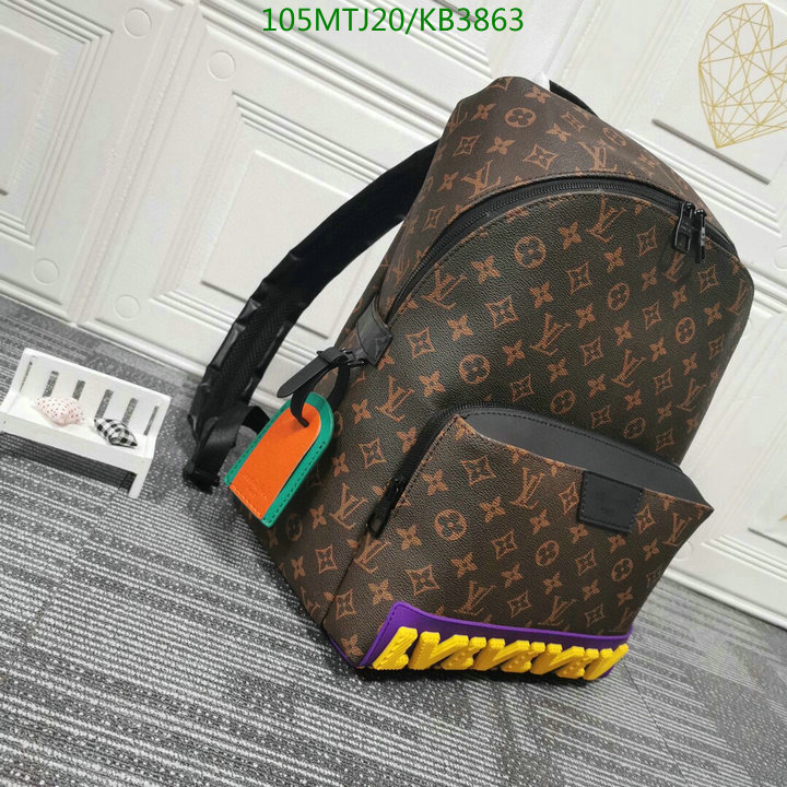 LV Bags-(4A)-Backpack-,Code: KB3863,$: 105USD