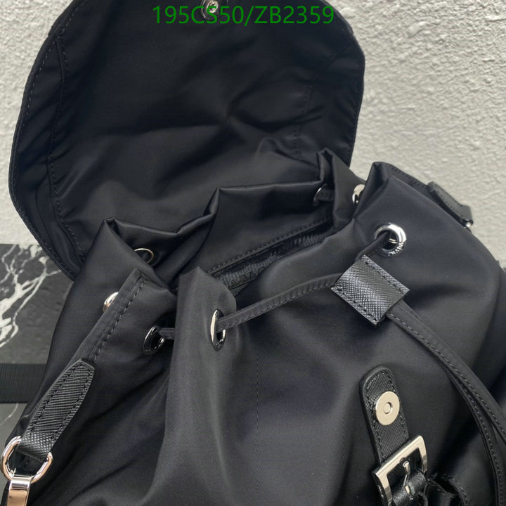 Prada Bag-(Mirror)-Backpack-,Code: ZB2359,$: 195USD