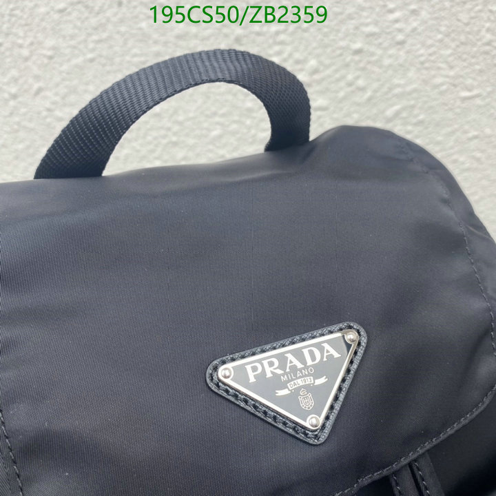 Prada Bag-(Mirror)-Backpack-,Code: ZB2359,$: 195USD