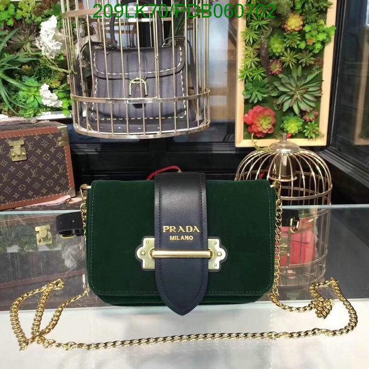 Prada Bag-(Mirror)-Diagonal-,Code: PDB060702,$: 209USD