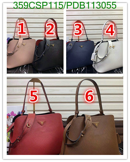 Prada Bag-(Mirror)-Handbag-,Code: PDB113055,$: 359USD