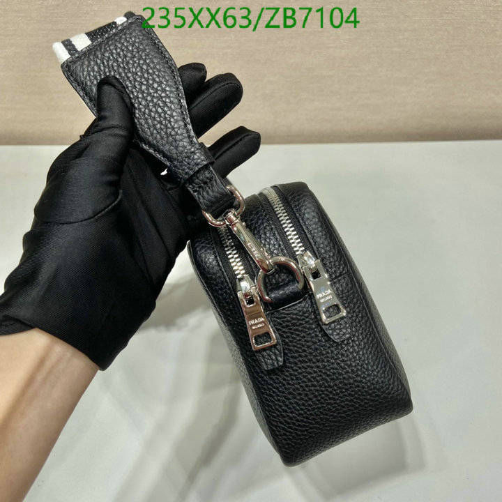 Prada Bag-(Mirror)-Diagonal-,Code: ZB7104,$: 235USD