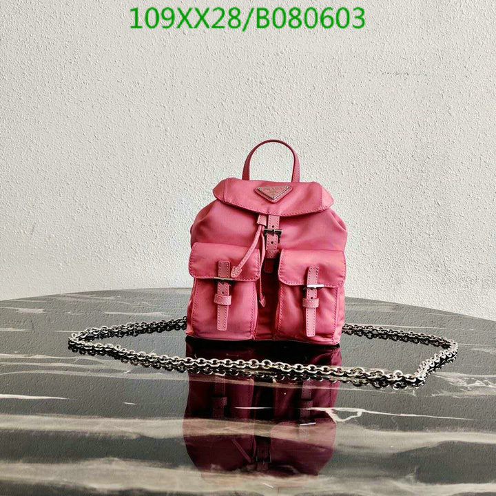 Prada Bag-(Mirror)-Backpack-,Code: B080603,$: 109USD