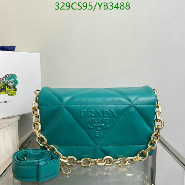 Prada Bag-(Mirror)-Diagonal-,Code: YB3488,$: 329USD