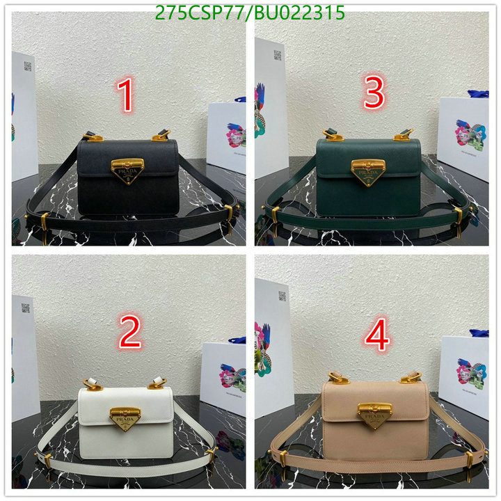 Prada Bag-(Mirror)-Diagonal-,Code: BU022315,$: 275USD