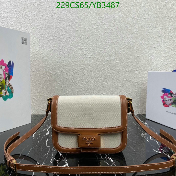 Prada Bag-(Mirror)-Diagonal-,Code: YB3487,$: 229USD