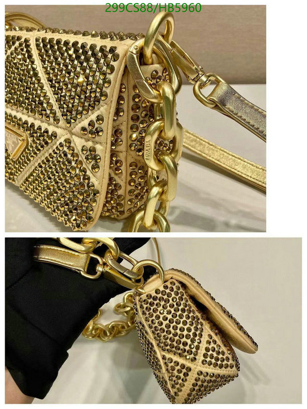 Prada Bag-(Mirror)-Diagonal-,Code: HB5960,$: 299USD