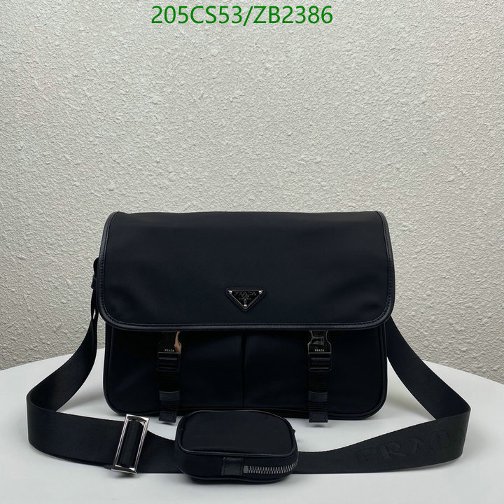 Prada Bag-(Mirror)-Diagonal-,Code: ZB2386,$: 205USD