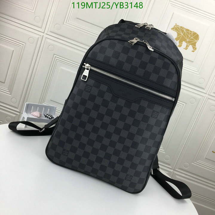 LV Bags-(4A)-Backpack-,Code: YB3148,$: 119USD