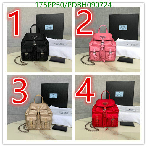 Prada Bag-(Mirror)-Backpack-,Code:PDBH090724,$:175USD