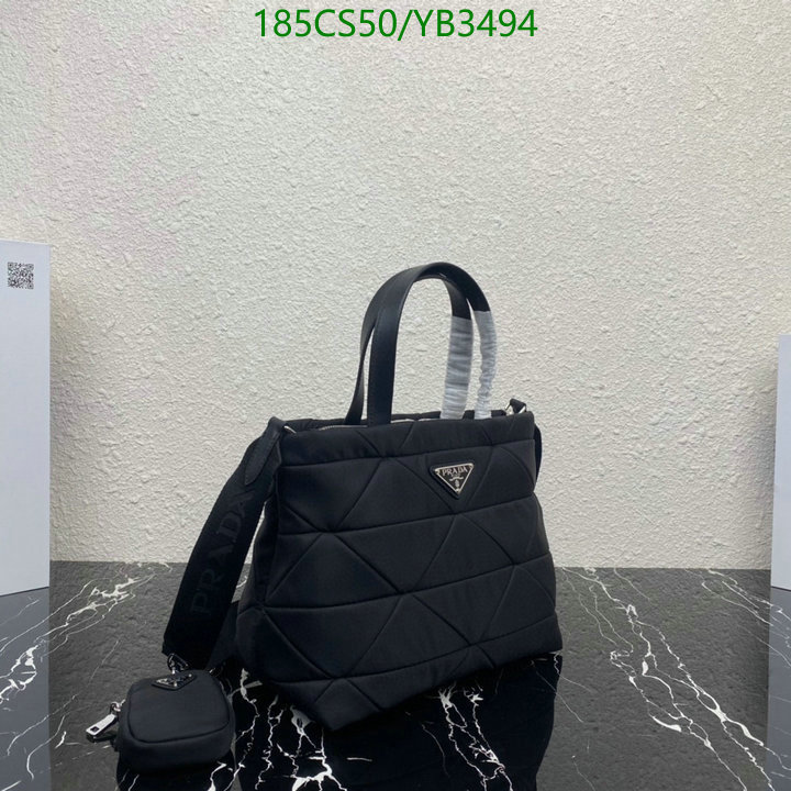 Prada Bag-(Mirror)-Diagonal-,Code: YB3494,$: 185USD