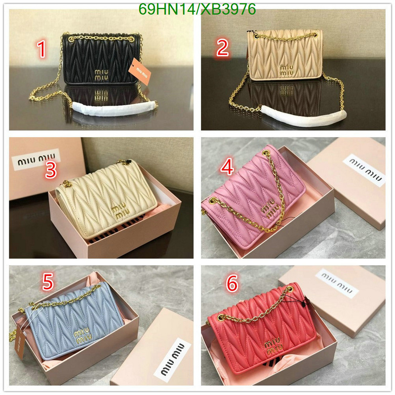 Miu Miu Bag-(4A)-Diagonal-,Code: XB3976,$: 69USD