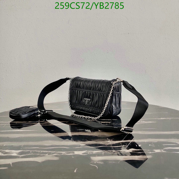 Prada Bag-(Mirror)-Diagonal-,Code: YB2785,$: 259USD