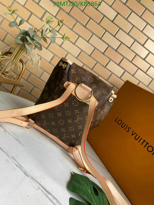 LV Bags-(4A)-Backpack-,Code: KB3864,$: 99USD