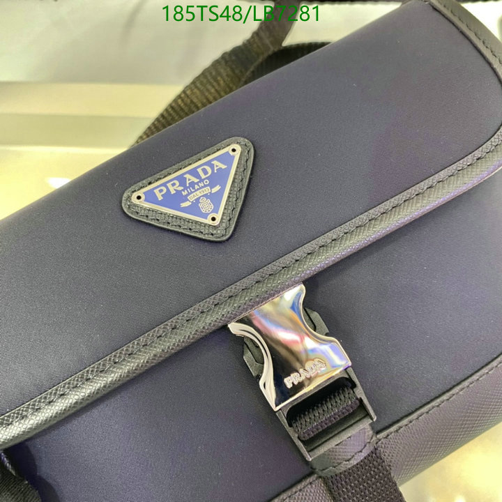 Prada Bag-(Mirror)-Diagonal-,Code: LB7281,$: 185USD