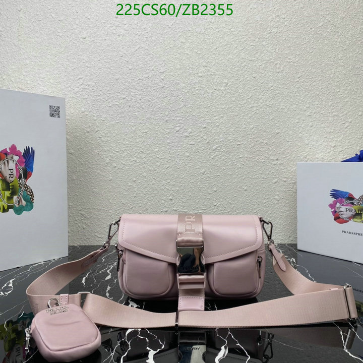 Prada Bag-(Mirror)-Diagonal-,Code: ZB2355,$: 225USD