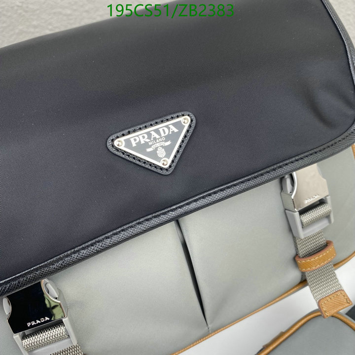 Prada Bag-(Mirror)-Diagonal-,Code: ZB2383,$: 195USD
