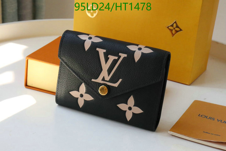 LV Bags-(Mirror)-Wallet-,Code: HT1478,$: 95USD