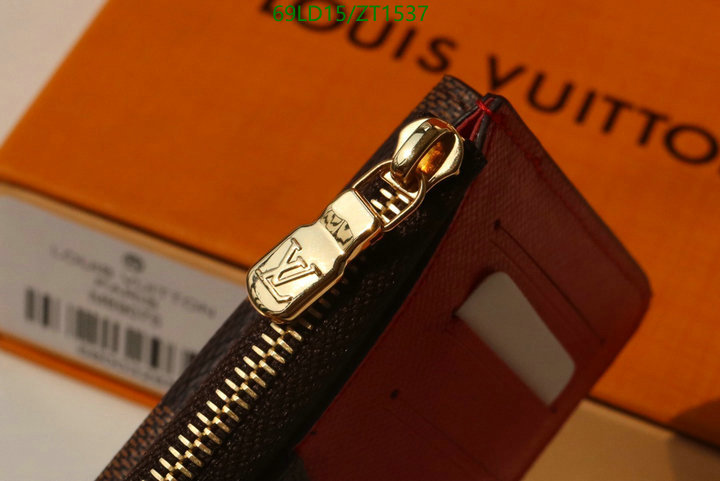 LV Bags-(Mirror)-Wallet-,Code: ZT1537,$: 69USD