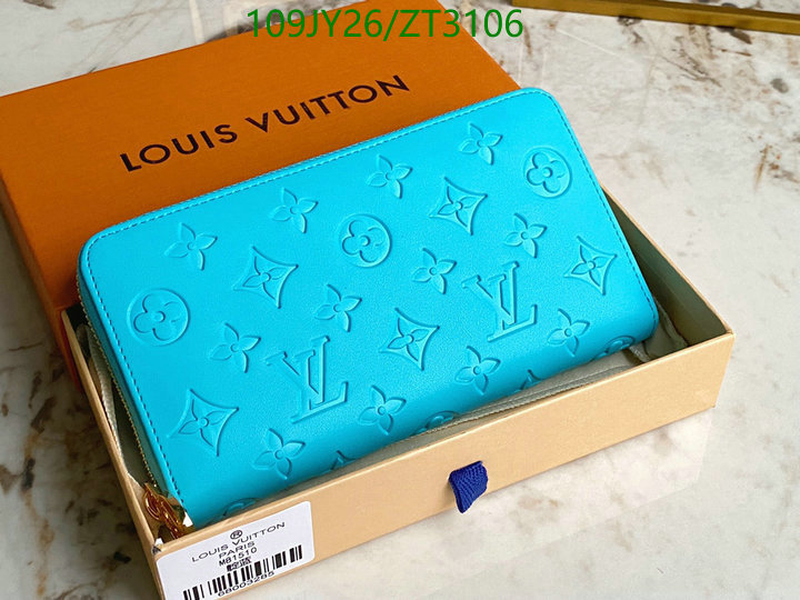 LV Bags-(Mirror)-Wallet-,Code: ZT3106,$: 109USD