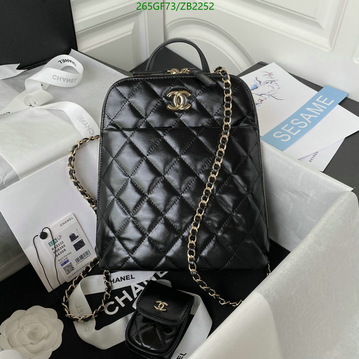 Chanel Bags -(Mirror)-Backpack-,Code: ZB2252,$: 265USD