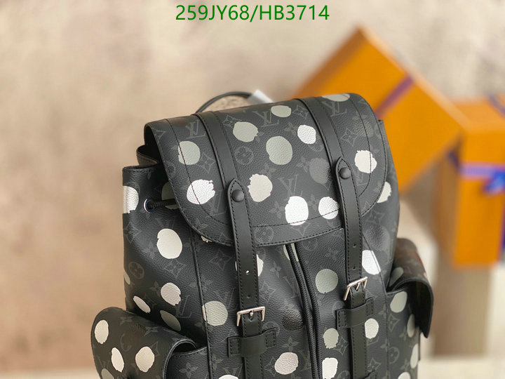 LV Bags-(Mirror)-Backpack-,Code: HB3714,$: 259USD