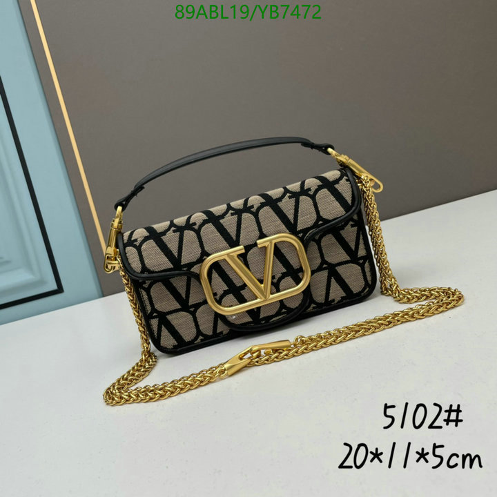 Valentino Bag-(4A)-LOC-V Logo ,Code: YB7472,$: 89USD