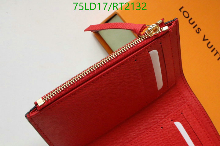 LV Bags-(Mirror)-Wallet-,Code: RT2132,$: 75USD