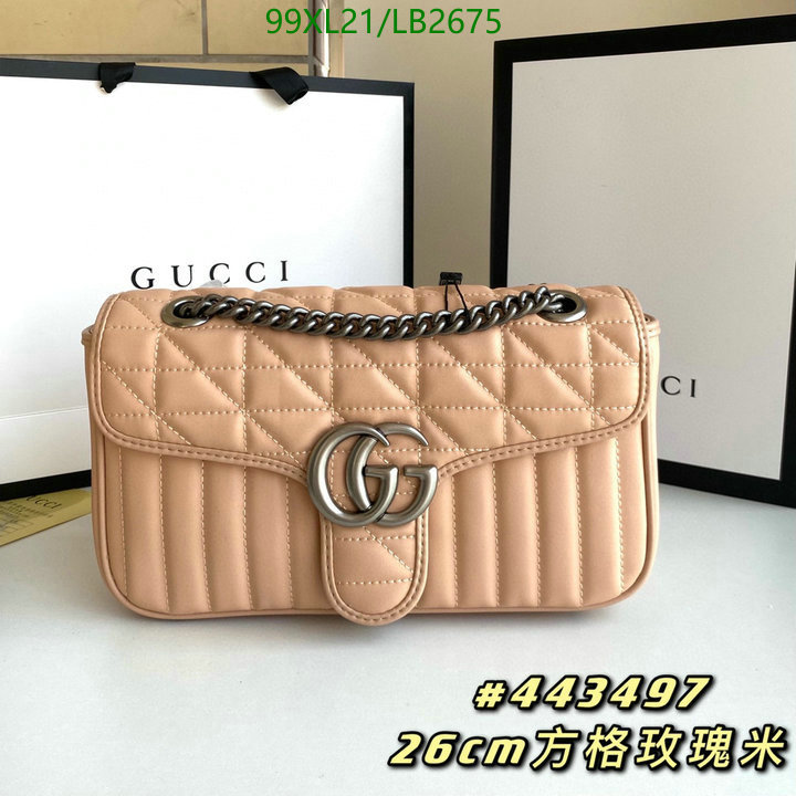 Gucci Bag-(4A)-Marmont,Code: LB2675,$: 99USD