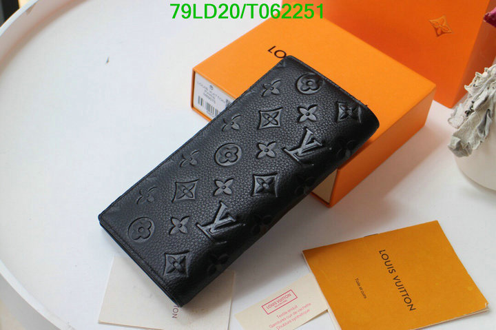 LV Bags-(Mirror)-Wallet-,Code: T062251,$: 79USD