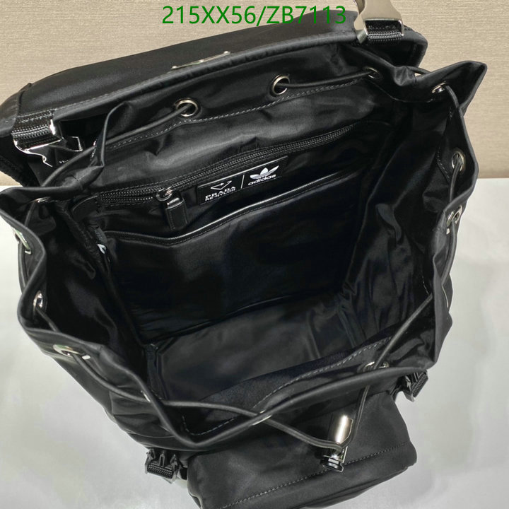 Prada Bag-(Mirror)-Backpack-,Code: ZB7113,$: 215USD