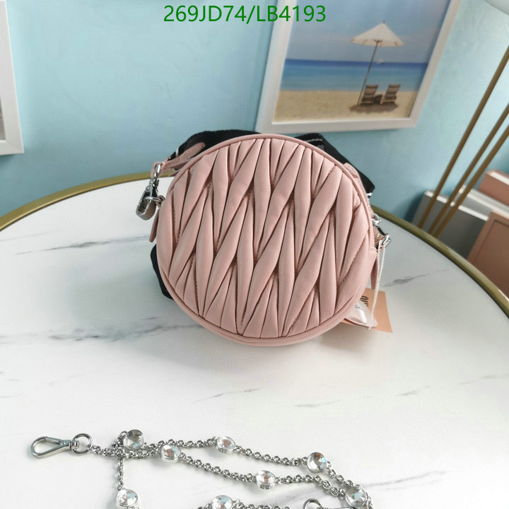 Miu Miu Bag-(Mirror)-Diagonal-,Code: LB4193,$: 269USD