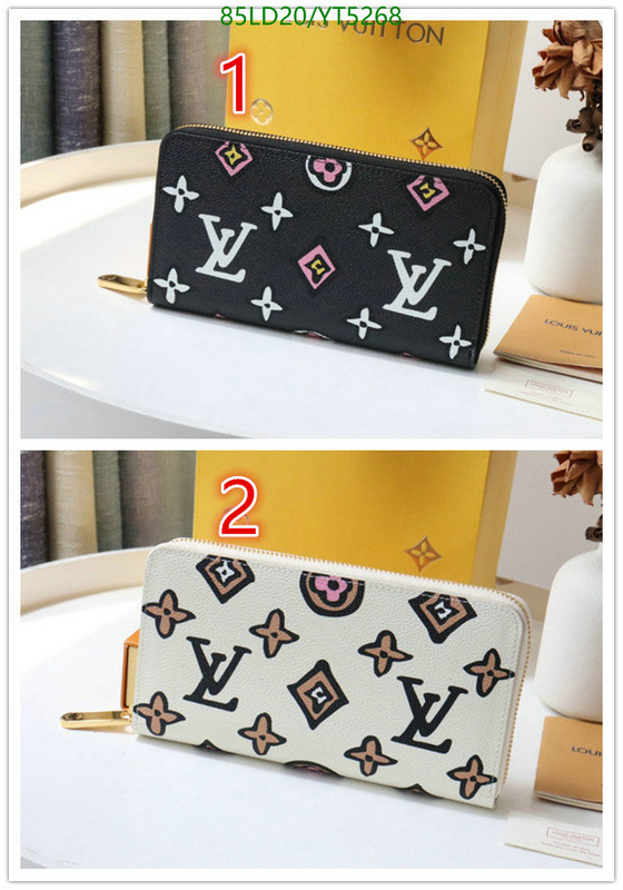 LV Bags-(Mirror)-Wallet-,Code: YT5268,$: 85USD