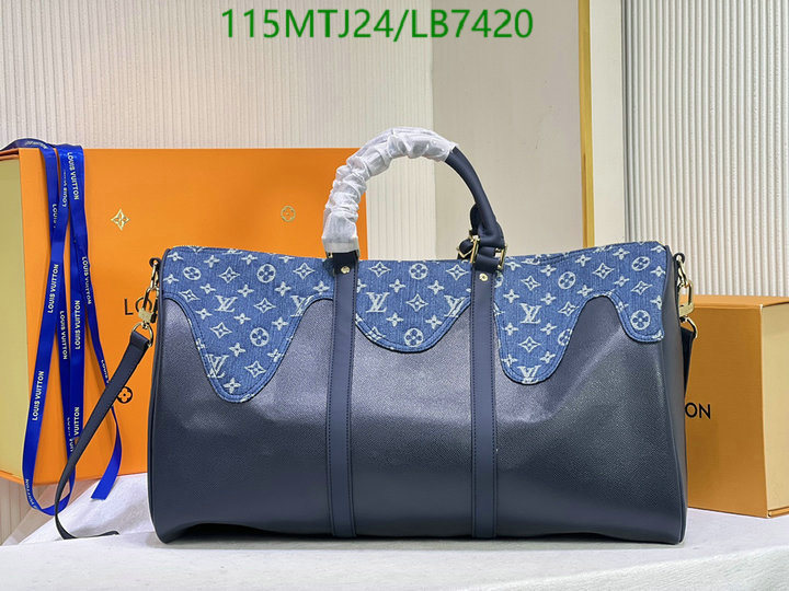 LV Bags-(4A)-Keepall BandouliRe 45-50-,Code: LB7420,$: 115USD