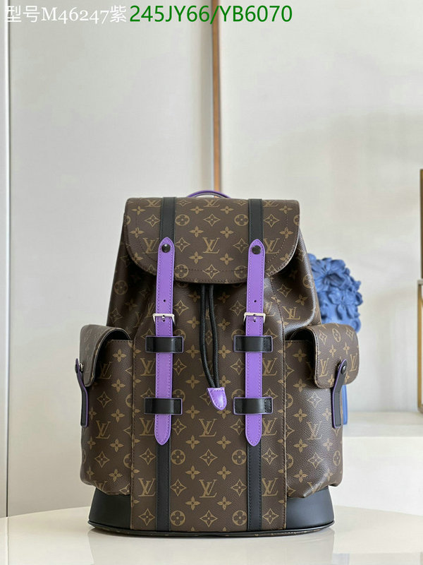 LV Bags-(Mirror)-Backpack-,Code: YB6070,$: 245USD