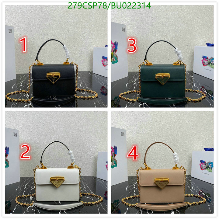 Prada Bag-(Mirror)-Diagonal-,Code: BU022314,$: 279USD