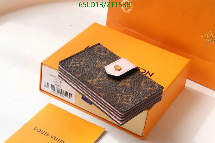 LV Bags-(Mirror)-Wallet-,Code: ZT1538,$: 65USD